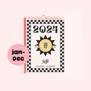 2024 Trendy Checkerboard Calendar, 2 of 8