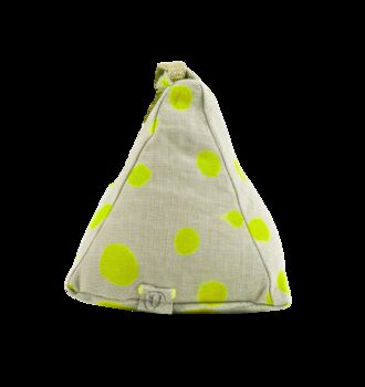 Hand Painted Linen Sustainable Doorstop In Polka Dot Print, 6 of 10