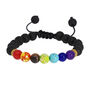 Chakra Lava Rock Adjustable Bracelet Gift For Her And Him, thumbnail 1 of 5
