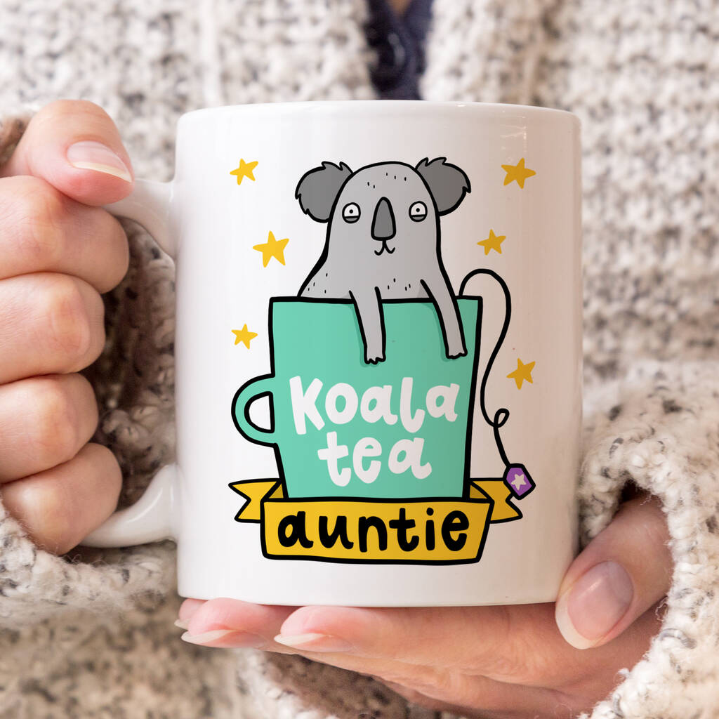 Personalised Auntie Mug 'Koala Tea Auntie', 1 of 3