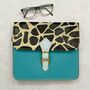 Recycled Leather Animal Print Crossbody Clutch Bag, thumbnail 4 of 10