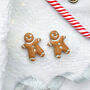 Gingerbread Christmas Polymer Clay Earrings, thumbnail 1 of 5