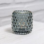 Powder Blue Tall Bubble Glass Votive, thumbnail 4 of 4