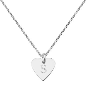 Sterling Silver Initial Heart Pendant, 2 of 4