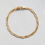18ct Gold Plated Mariner Link Chain Bracelet, thumbnail 2 of 7