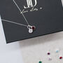 Double Silver Or Gold Swarovski Birthstone Necklace, thumbnail 1 of 5