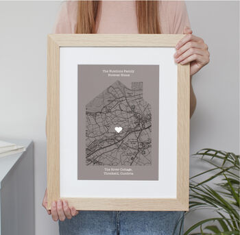 Our First Home Personalised Map Print, 11 of 12