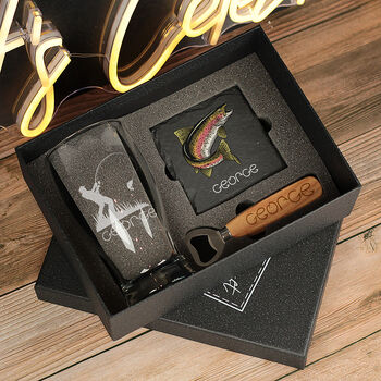 Personalised Fishing Engraved Pint Glass, 3 of 7