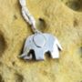 Elephant Pendant In Sterling Silver With Golden Tusk, thumbnail 1 of 6