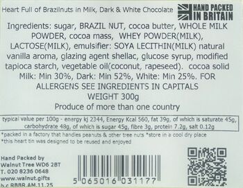 Heart Full Of Brazil Nuts Covered In Assorted Chocolate, 7 of 7