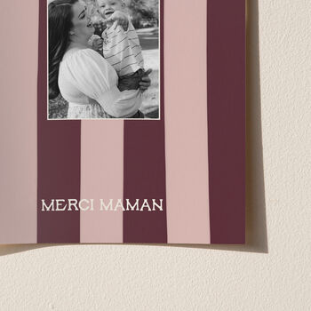 Merci Maman Personalised Photographic Print For Mum, 10 of 12