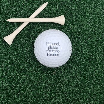 Six Personalised Golf Balls With ''If Found, Please Return To .. ..'', 4 of 5