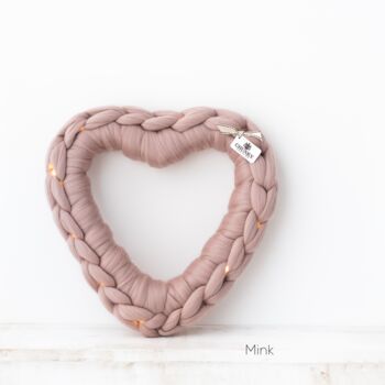 Large Chunky Heart Wreath With Lights, 12 of 12