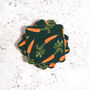 Carrot Coaster Set | Illustrated Coasters Gift Set | British Made, thumbnail 3 of 4