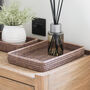Marbury Taupe Rectangular Rattan Decorative Tray, thumbnail 1 of 5