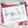 Personalised Illustrated Geese Family Christmas Cards, thumbnail 2 of 4