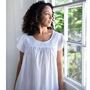 Ladies White Cotton Capped Sleeve Nightdress 'Nadine', thumbnail 1 of 5