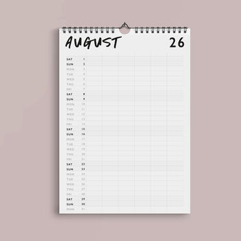 2025 2026 Academic Chaos Calendar, 3 of 5