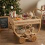 Wildflower Rattan Tea Cart – Pretend Play Trolley, thumbnail 1 of 6