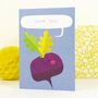 Personalised Beetroot Greetings Card, thumbnail 1 of 4