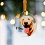 Dogs First Christmas Personalised Photo Bauble, thumbnail 6 of 6