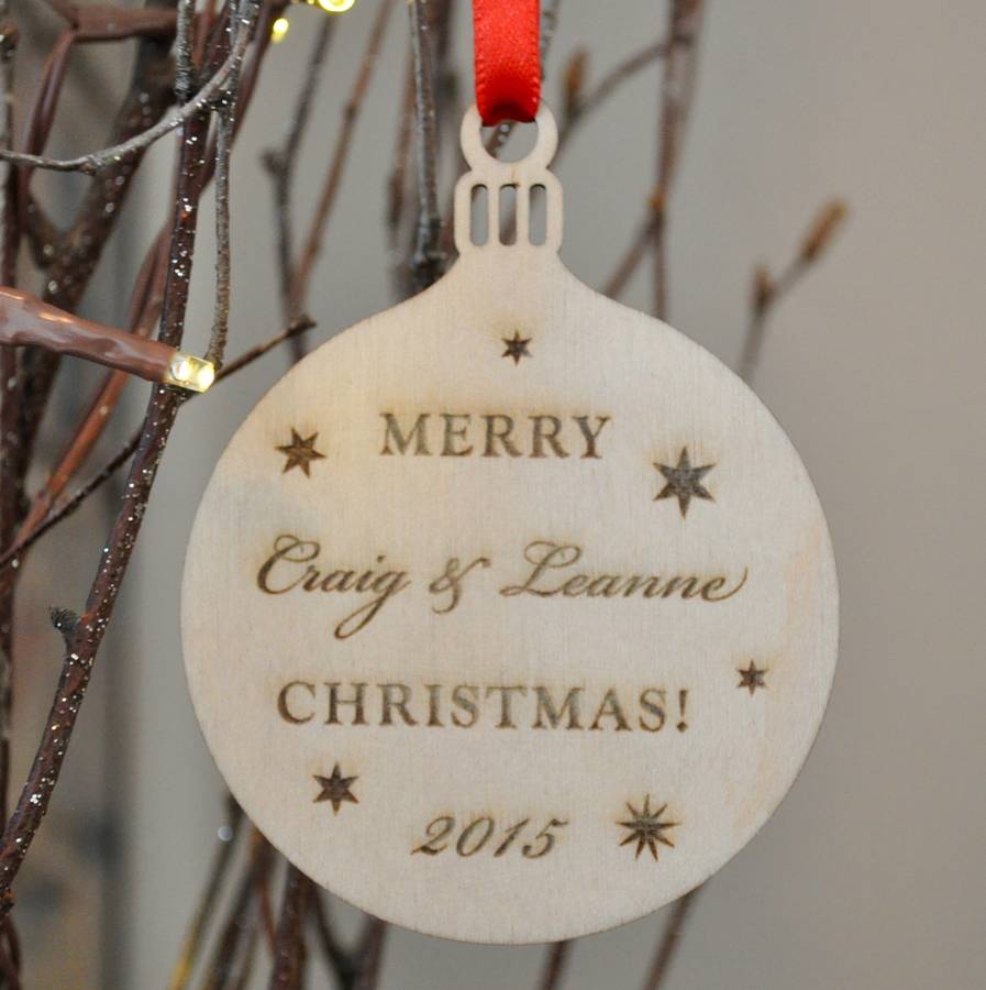 Personalised Wooden Bauble By Sweet Pea Design | notonthehighstreet.com