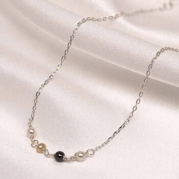 Sterling Silver And Pearl Anklet With Extender Chain, 2 of 4