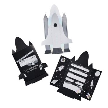 10 Space Party Invitations, 3 of 5