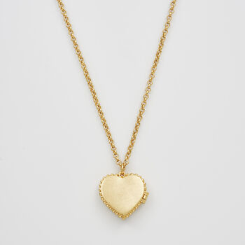 Gold Jasmine Heart Locket Necklace, 5 of 9