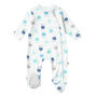 Unisex Organic Cotton Sheep Footed Baby Sleepsuit, thumbnail 1 of 3
