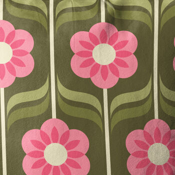 Retro Floral Soft Square Cushion Cover, 2 of 11