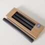 Black Ribbed Dinner Taper Candle : Set Of Four, thumbnail 1 of 3