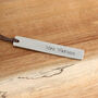 Personalised Teachers Gift Pewter And Leather Bookmark, thumbnail 7 of 10