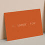 'I Adore You' Modern Typography Postcard, thumbnail 3 of 4