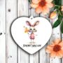 Cute Bunny Girl Flowers Love Decoration, thumbnail 1 of 2