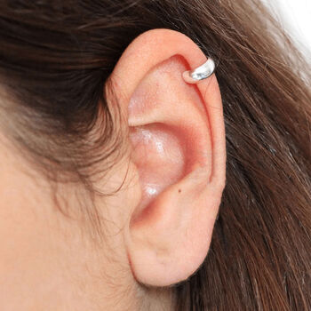 Small Rounded Sterling Silver Ear Cuff, 2 of 5