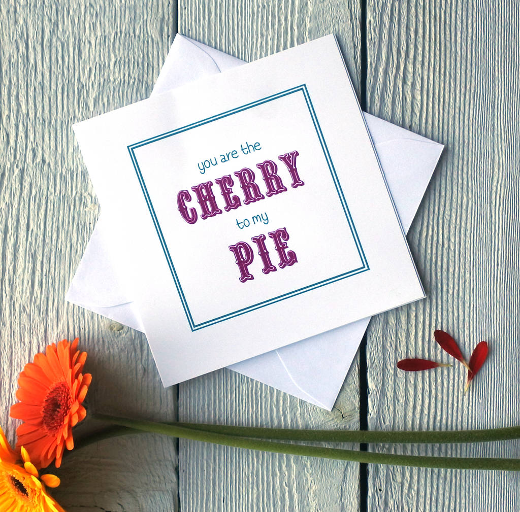 Personalised Cherry Pie Card, 1 of 2
