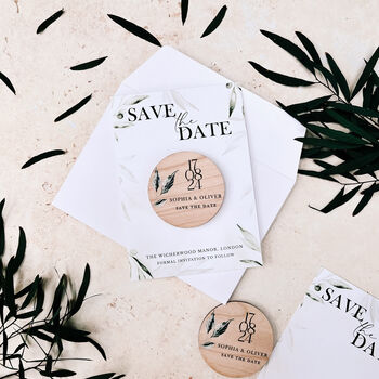 Save The Date Magnets Botanical Wedding Cards, 9 of 9