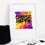 'Choose Happy' Modern Cross Stitch Kit, thumbnail 1 of 3