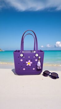 Trendy Crocstyle Multipurpose Tote Bags, Add Charms, Valentine’s Day/ Mother’s Day Gifts, 3 of 12