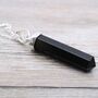 Gemstone Classic Point Pendant Black Agate, thumbnail 2 of 8