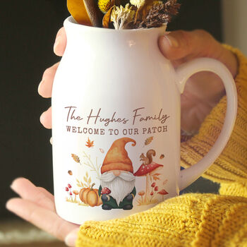 Personalised Autumn Gonk Vase For Nan, 2 of 4