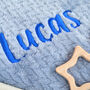 Personalised Dusty Blue New Baby Gift Set, thumbnail 3 of 10