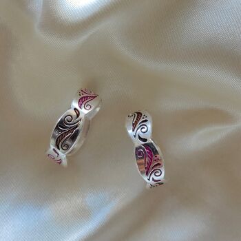 Adjustable Pure Silver Colourful Band Bohemian Toe Ring, 6 of 6