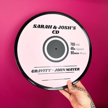 Personalised Couples Name And Song CD Style Lp Record, 4 of 6