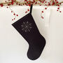 Embroidered Wool Felt Christmas Stocking, thumbnail 1 of 4