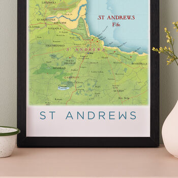 University Of St Andrews Map Print Gradation Gift, 4 of 5
