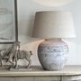 Marlowe Grey Distressed Stone Effect Table Lamp, thumbnail 3 of 4