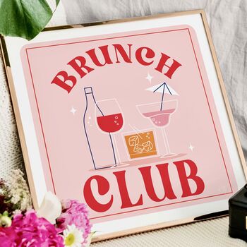 Brunch Club, Mid Century Cocktail Art Print, 6 of 8