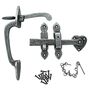 Pewter Tee Hinge 18' and 8' Heavy Thumb Latch Door Set, thumbnail 4 of 4